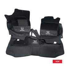 Car Floor Mat 10D City 2021 Honda Black Pvc Black Stitch Black/Grey Grass 03 Pcs / Set Standard Quality (China)