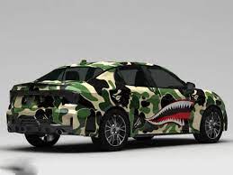 Automotive Self Adhesive Army Design Film Korealite For Car Body Clear 60" Width Per Sqft (China)