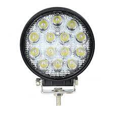 Automotive Led Work Lamp Metal Housing Round Shape 12 Led 100W White/Yellow Colour Box Pack 01 Pc/Pack Fy-5114 (China)