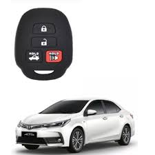 Car Remote Key Cover/Casing Silicone Black Type Toyota Corolla 2015 Toyota Logo Black Poly Bag Pack  3581 (China)