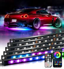 Car Exterior Led Under Glow Light Silicone Housing Rgb     06 Pcs/Set Colour Box Pack 04 Pcs/Pack (China)