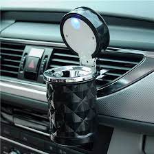 Car Ash Tray With Led Black Large Size With Ac Vent Clip Ht-012 (China)