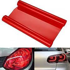 Automotive Self Adhesive Lamp Protective Film  For Head And Tail Lamps   Red Transparent  12" Width   Per Sqft (China)