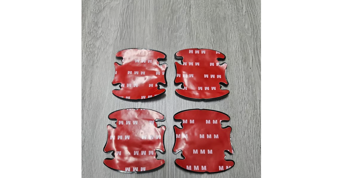 Outer Door Handle Bowl Anti-Scratch Pads Silicone Material Black/Red Honda Logo Poly Bag Pack Tape Type Fitting 04 Pcs/Set (China)