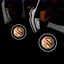 Car Interior Led Door Shadow Light Led Type  Small Size  Mg Logo 02 Pcs/Set Plastic Housing Box Pack White (China)