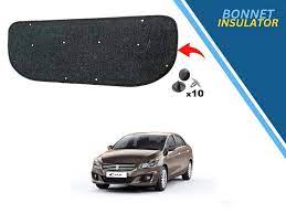 Automotive Hood Sound & Paint Insulation Pad / Bonnet Namda Suzuki  Ciaz 2018 Oem Fitting W/Clips Black  01 Pc/Set