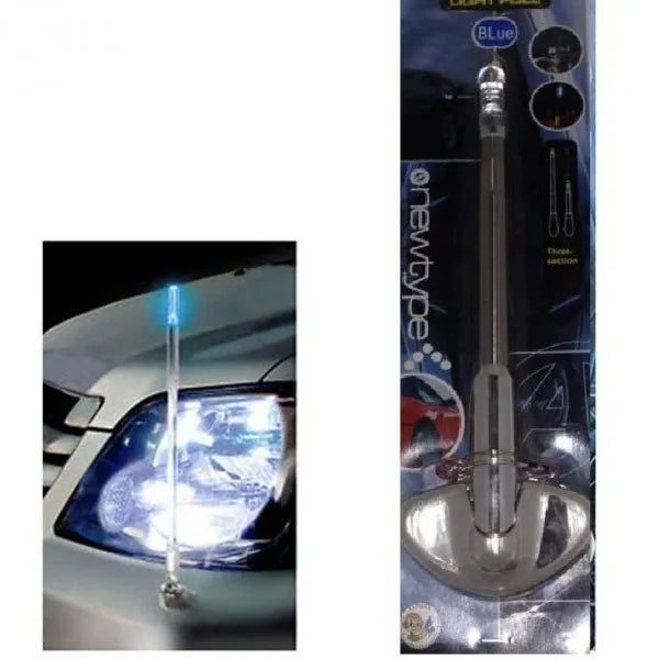 Auto Decorative Antenna Universal Fitting With Led Chrome Standard Quality Blister Pack Yi-281A (China)
