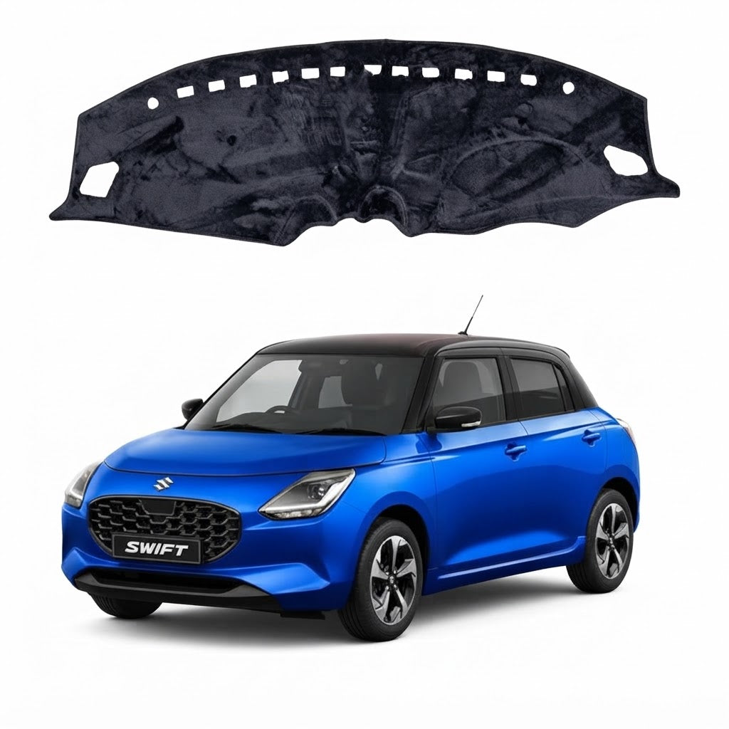 Dashboard Mat Carpet Type Suzuki Swift 2018 Black Black Border Poly Bag Pack (China) Executive Quality