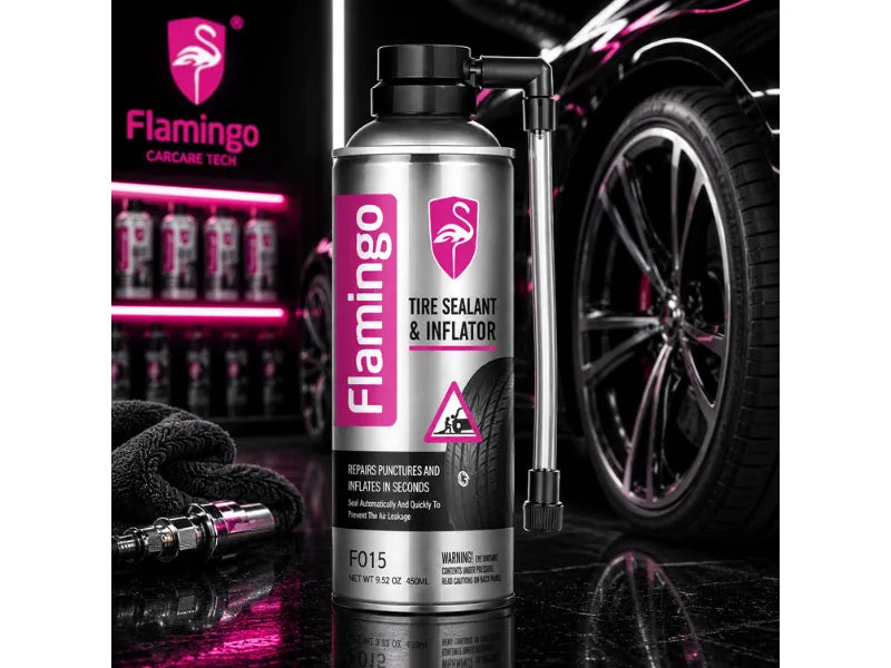 Tire Sealant & Inflator Flamingo Tin Can Pack 450Ml F015 (China)