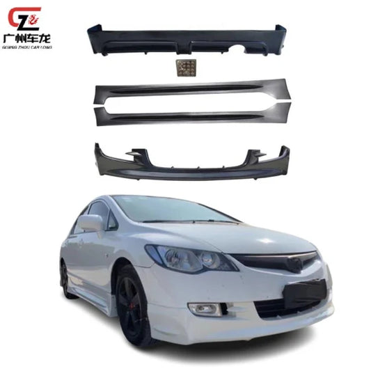 Body Kit/Lip Front + Side + Back Sides Honda Civic 2009 Modulo Design Plastic Material Without Light  04 Pcs/Set Not Painted (China)