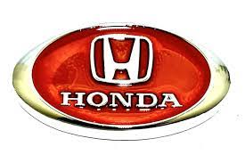 Car Universal Mono Metal Material Honda-H Logo Black/Chrome 01 Pc/Pack  Poly Bag Pack  Oval Shape (China)