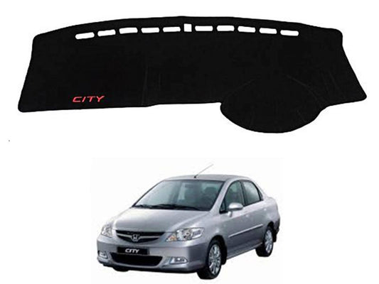 Dashboard Mat Velvet Type Carpet Honda City 2006 Black Black Border Poly Bag Pack (China) Premium Quality