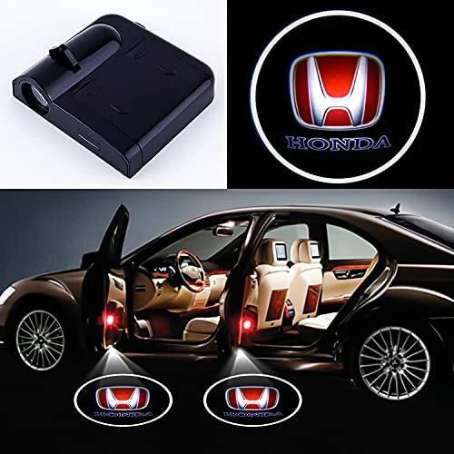 Car Interior Led Door Shadow Light Led Type  Small Size  Honda Logo 02 Pcs/Set Plastic Housing Box Pack Red (China)