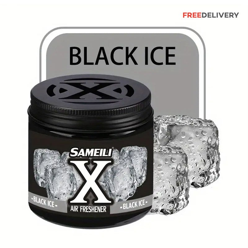 Car Perfume Tin Can Gel Large Sameili Black Ice 220G Plastic Box Pack S-10 (China)