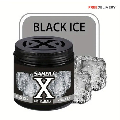 Car Perfume Tin Can Gel Large Sameili  Black Ice  220G Plastic Box Pack  S-10 (China)