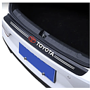 Car Rear Bumper Anti-Scratch Protector/Sill/Patti 3D Cf Tape Type Fitting Outer Side Matt Black Toyota Logo   Large Size (China)