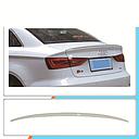 Car Spoiler Rear Centre Type Audi A3 2021 Type-R Design Plastic Material Tape Type Fitting   Solid White Colour Vp (China)