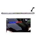 Car Interior Led Dashboard Light (Police Style) Cob Type Rod Style 48" Size   01 Pc/Set Metal Housing Box Pack Red/Blue (China) Fy-2112