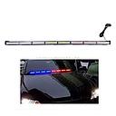 Car Interior Led Dashboard Light (Police Style) Cob Type Rod Style 34"   01 Pc/Set Metal Housing Box Pack White (China)