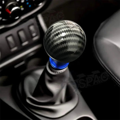 Car Gear Stick Shift Knob  Manual Gear Universal Fitting  Metal Material  Carbon/Black  01 Pc/Set Box Pack 5078 (China)