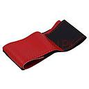 Car Steering Wheel Cover Stitch Type Pvc/Leather Material  Leather Design Black/Red Universal Fitting Bulk Pack