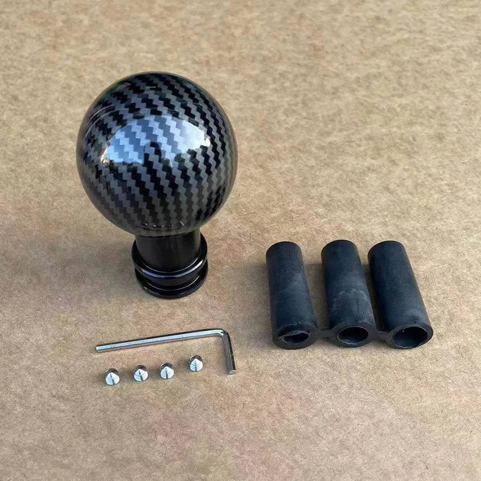 Car Gear Stick Shift Knob  Manual Gear Universal Fitting  Metal Material  Carbon/Black  01 Pc/Set Box Pack 5078 (China)