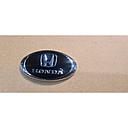 Car Universal Mono Metal Material Honda-H Logo Black/Chrome 01 Pc/Pack  Poly Bag Pack  Oval Shape (China)