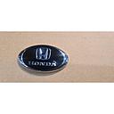 Car Universal Mono Metal Material Honda-H Logo Black/Chrome 01 Pc/Pack Poly Bag Pack Oval Shape (China)