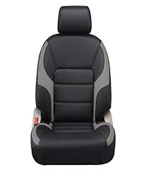 Auto Leather Type Seat Cover M/C Oem Design  Custom Fitting Suzuki Cultus 2020 Black/Dark Grey  Black Stitch   06 Pcs/Set