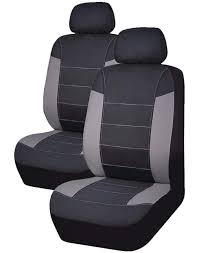 Auto Leather Type Seat Cover M/C Oem Design  Custom Fitting Toyota Vitz 2015 Grey/Black Black Stitch   09 Pcs/Set