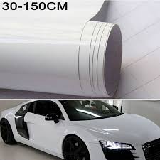 Automotive Self Adhesive 3 Layer Film Korealite For Roof Gloss White Self Healing + Anti-Scratch 60" Width Per Sqft (China)