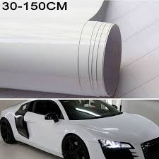 Automotive Self Adhesive 3 Layer Film Korealite For Roof   Gloss White Self Healing + Anti-Scratch 60" Width   Per Sqft (China)