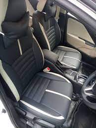 Auto Leather Type Seat Cover M/B Custom Design Custom Fitting Honda City 2021 Beige/Black Colour Beige Stitch  09 Pcs/Set