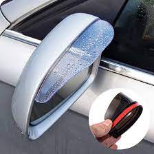 Car Door Mirror Visor / Shade / Eye Brow Silicone Material Universal Fitting Clear 02 Pcs/Set Blister Pack Clear Acp-060 (China)