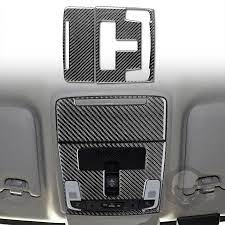 Chrome Front Dome Light Trim Plastic Tape Type Fitting Honda Civic 2022 Black/Carbon 02 Pcs/Set (China)