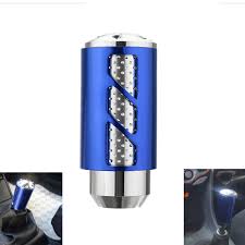 Car Gear Stick Shift Knob  Manual Gear Universal Fitting Sports Design Metal Material  Chrome/Blue  01 Pc/Set Blister Pack (China)