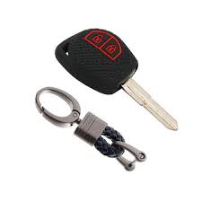 Car Remote Key Cover/Casing Silicone W/Key Chain Suzuki Swift 2018 No Logo Carbon Poly Bag Pack  (China)