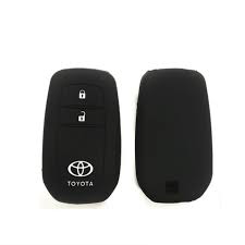 Car Remote Key Cover/Casing Silicone Black Type Toyota Revo 2016-2020 Toyota Logo Black Poly Bag Pack  (China)