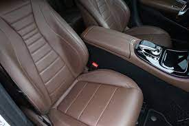 Auto Leather Type Seat Cover M/B Custom Design Custom Fitting Mercedes  E Class 2003-2008 Cayane Brown  Cayane Brown Stitch  11 Pcs/Set