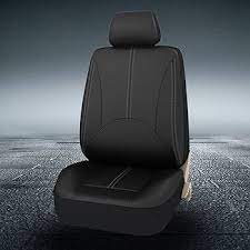 Auto Leather Type Seat Cover M/D Oem Design  Custom Fitting Suzuki Wagon-R 2018 Black Colour Black Stitch   06 Pcs/Set