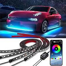 Car Exterior Led Under Glow Light Plastic Housing Rgb   Rectangle Shape  04 Pcs/Set Box Pack 04 Pcs/Pack (China)