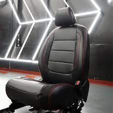 Auto Leather Type Seat Cover M/C Oem Design  Custom Fitting Honda City 2021 Black Colour   12 Pcs / Set