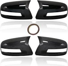 Chrome Door Mirror Covers (Full) Plastic Tape Type Fitting Honda Civic 2015 Black/Carbon 02 Pcs/Set (China)