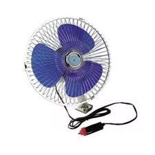 Car Fan Single Head 8" Plastic Housing/Steel Grill White/Grey/Blue W/Rotating Function Double Speed Portable Fitting Box Pack (China)
