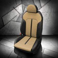 Auto Leather Type Seat Cover M/B Oem Design  Custom Fitting Toyota Yaris 2020  Beige/Black Colour Beige Stitch  11 Pcs/Set