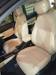 Auto Leather Type Seat Cover M/B Custom Design Custom Fitting Honda City 2021 Beige Colour Beige Stitch Black Border 09 Pcs/Set