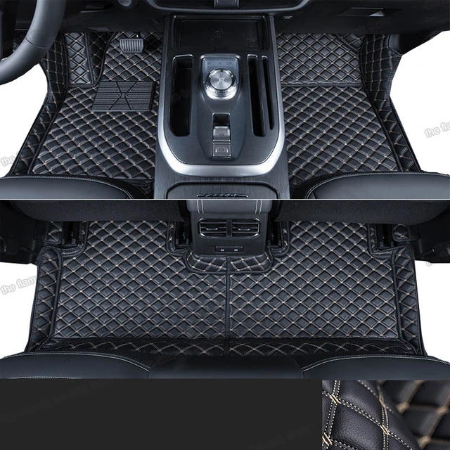 Car Floor Mat 8D Jolion Haval Black Pvc Beige Stitch 03 Pcs / Set Premium Quality (China)