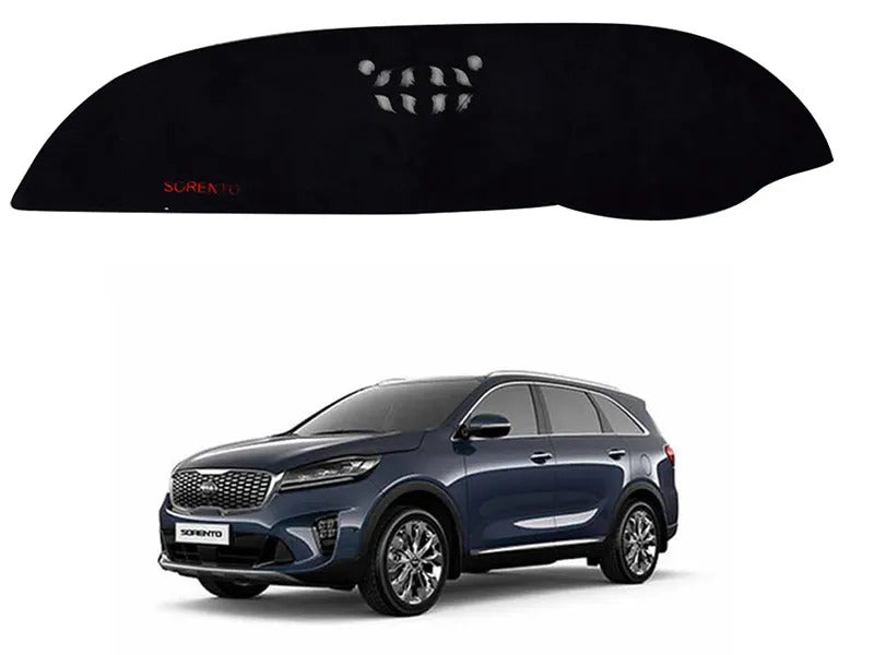 Dashboard Mat Velvet Type Carpet Kia Sorento 2021 Black Black Border Poly Bag Pack  (China) Premium Quality