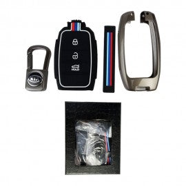 Car Remote Key Cover/Casing Metal / Silicone Kia Sportage 2020 Without Logo Mix Colours Box Pack (China)