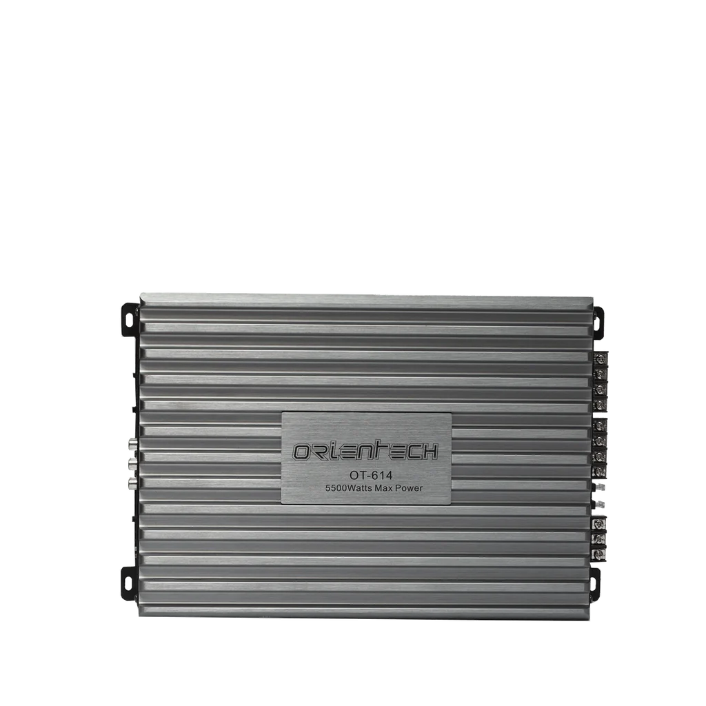 Car Stereo Amplifier Orientech 4 Channel 5000 Watts  Silver Housing Metal Housing Ot-615 (China)